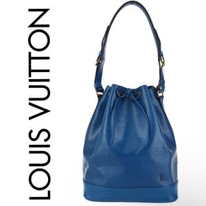 LOUIS VUITTON Epi Noe PM Toledo Ocean Blue Bucket Shoulder Bag ~ Hampton Style